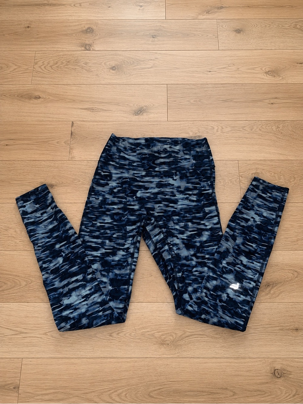 Fabletics Navy Blue Patterned Active Leggings